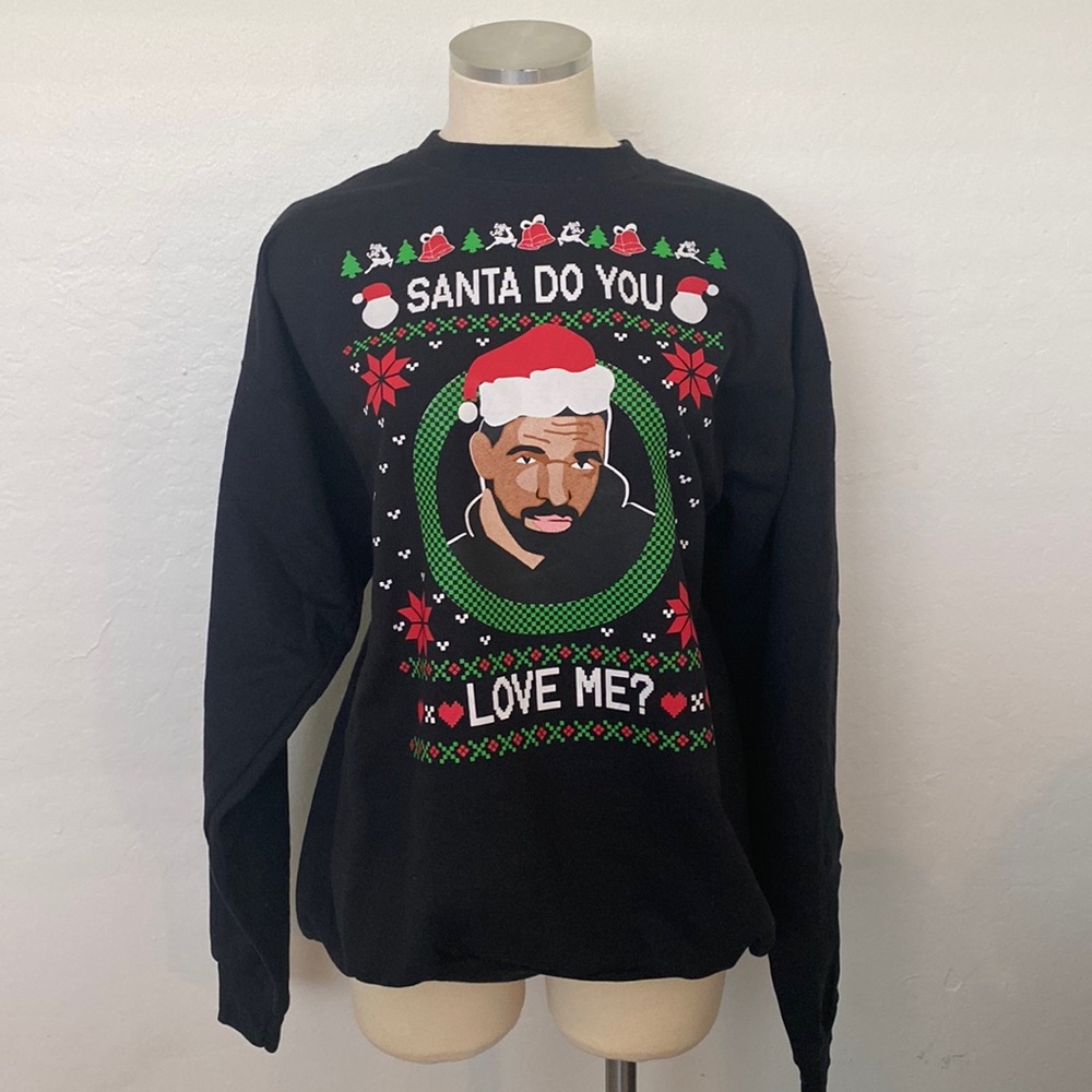 Funny Ugly Christmas Sweater Santa Do You Love Me Adult/ Youth